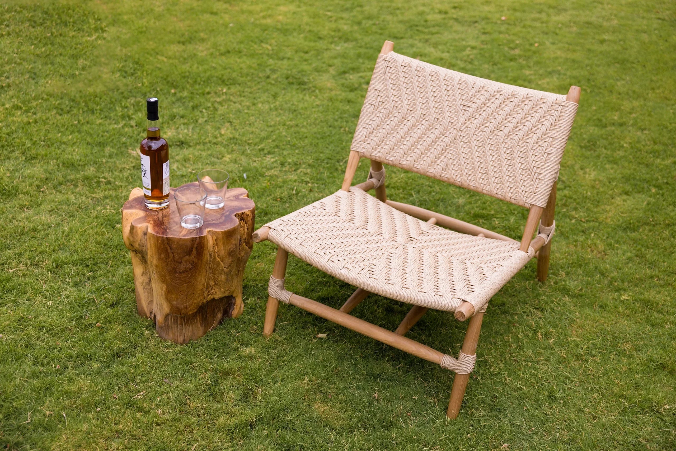 Martini Wooden Chair | Luxury Teakwood Lounge Chair for Living Room