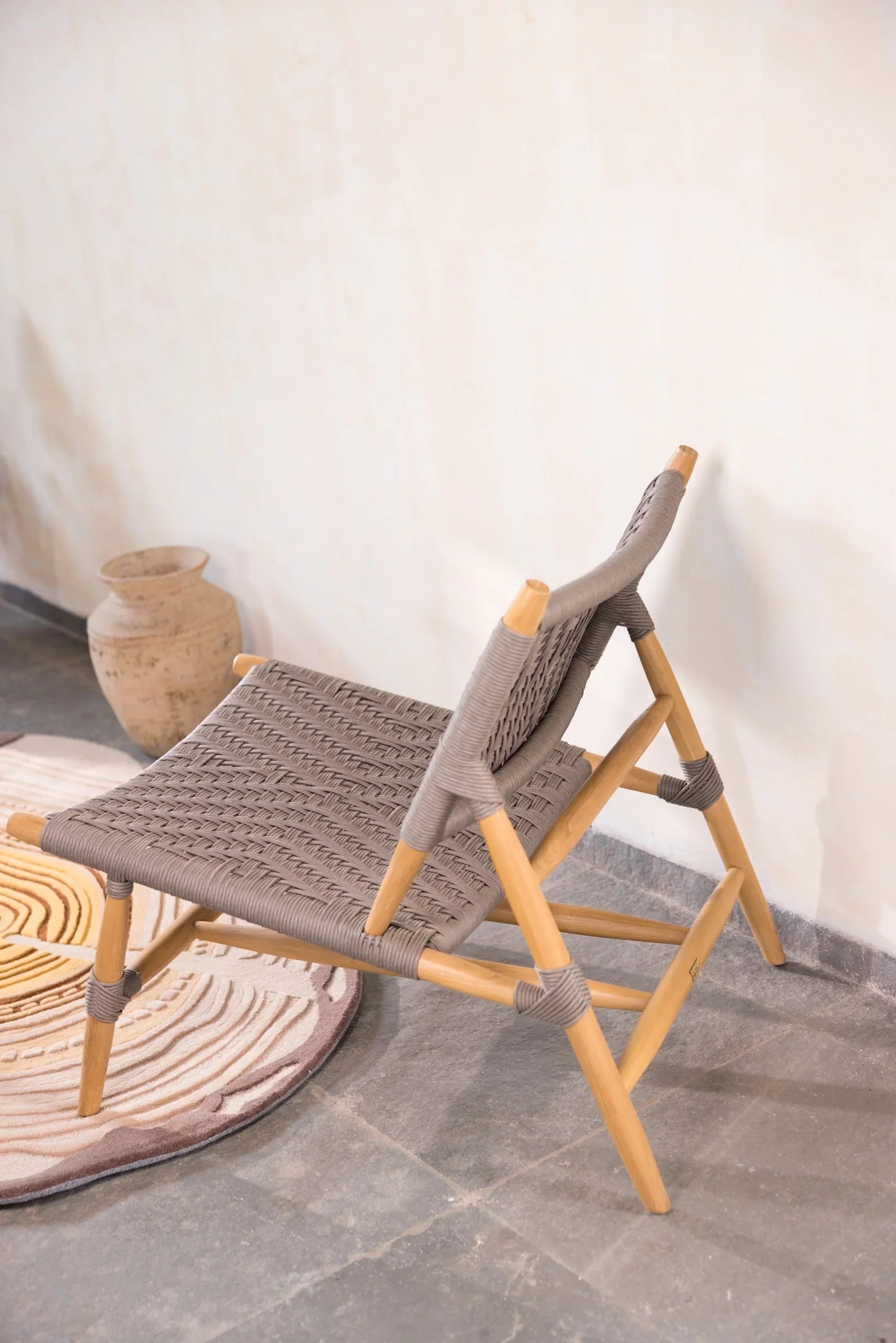 Martini Wooden Chair | Luxury Teakwood Lounge Chair for Living Room