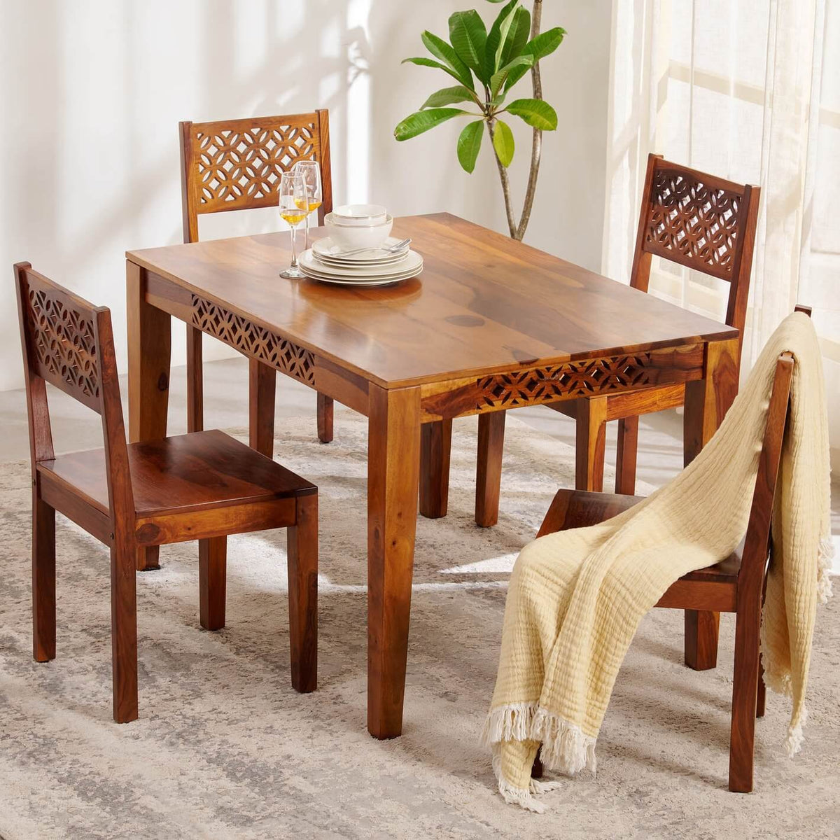 Mercury Dinning Table | Sheesham Wood,