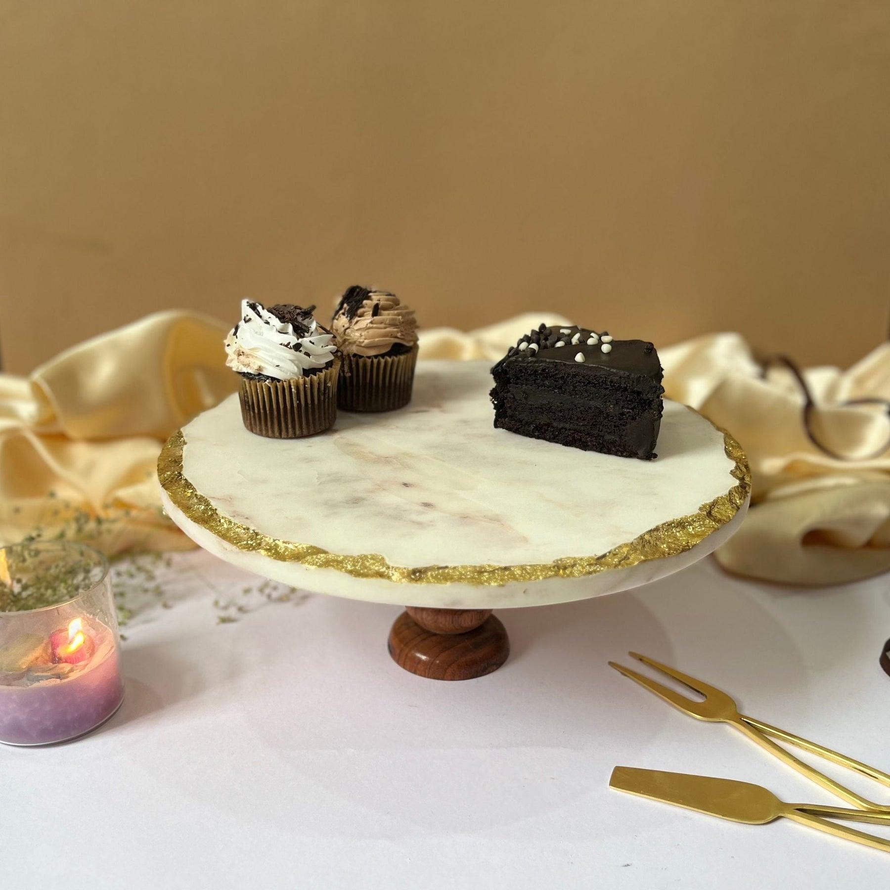 White Marble Cake Stand |  Luxurious Dessert Display Stand