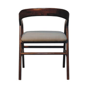 Chestnut Linen Deco Chair