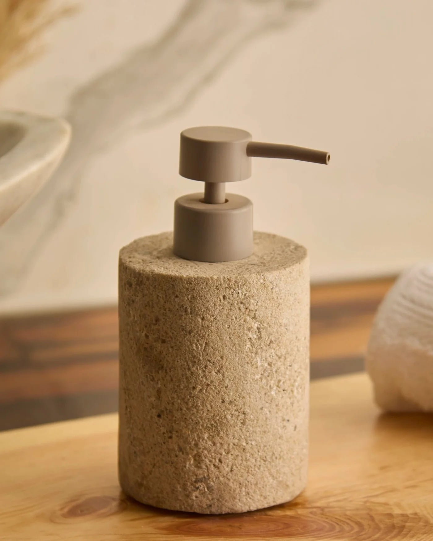 Marble Soap Dispenser - Indian Travertine