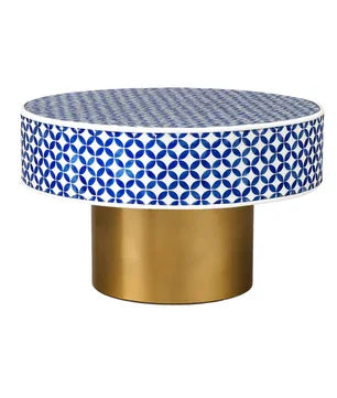 Inlay Round Coffee Table-Moroccan