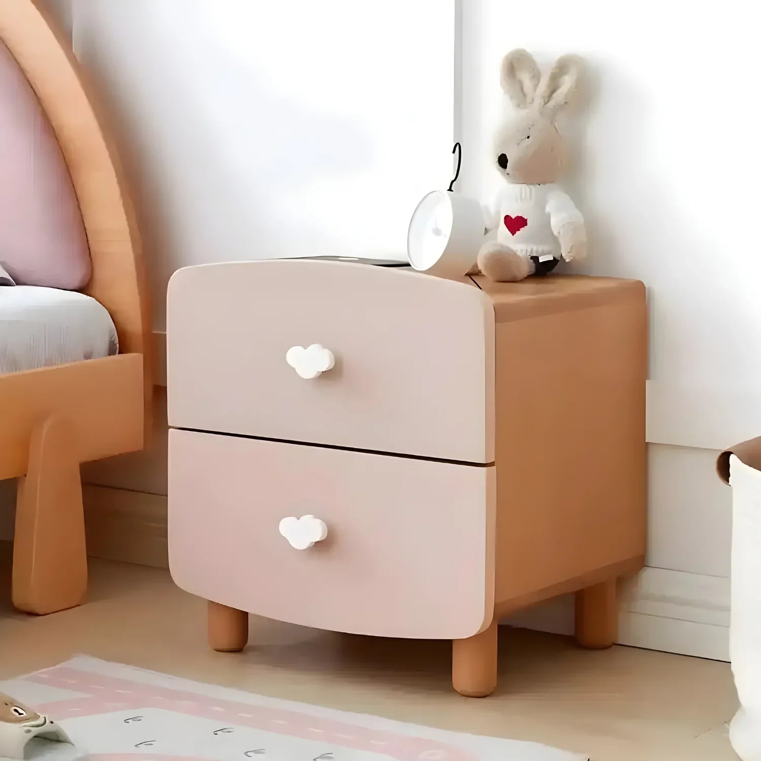 Decorative Charm Bedside Table with 2 Drawers Kids Furniture (Set OF 2)