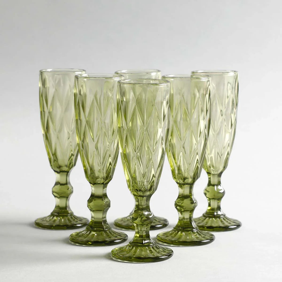 Criss Stem Glass Set Of 6
