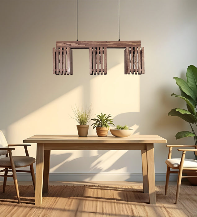 Elegant  Wooden 3 Series Hanging Lamp