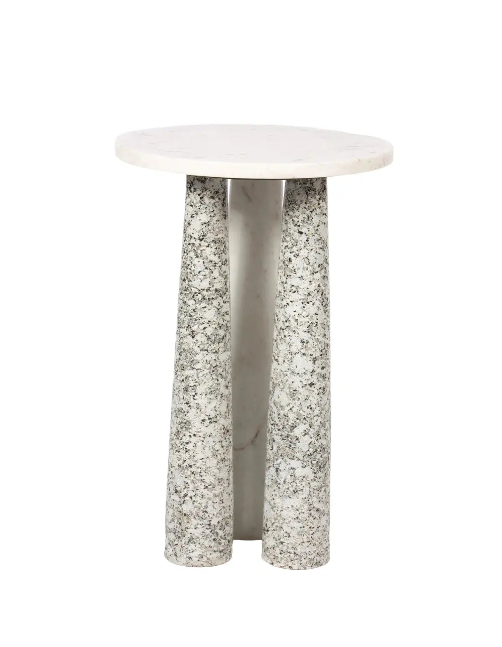 Illr - Pea-white & White Marble | Side Table