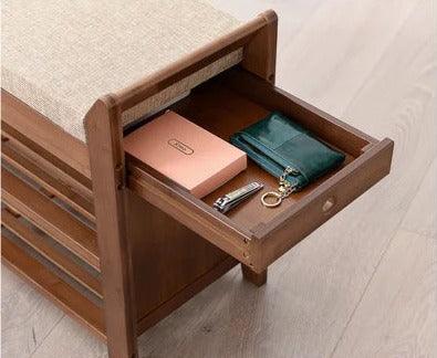 Looma Solid Wood Shoe Multi Functional Bench