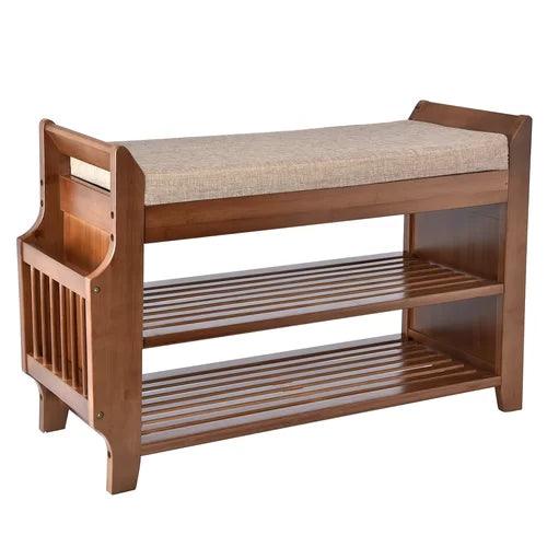 Looma Solid Wood Shoe Multi Functional Bench