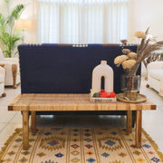 Rattan Bench Seat | Handwoven Natural Bench for Entryway, Dining & Living Room