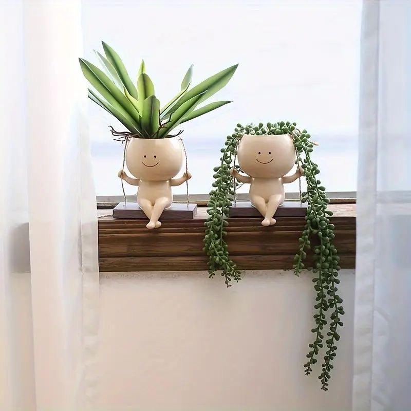 The Happy Hang Planter | Cute Flower Hanging Planter for Indoor and Outdoor Decor