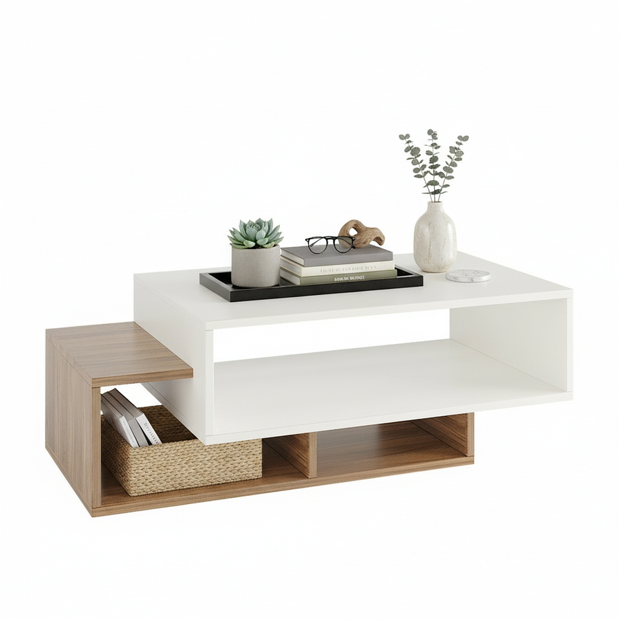 Coffee Table for Living Room with Storage Shelf - Pearson