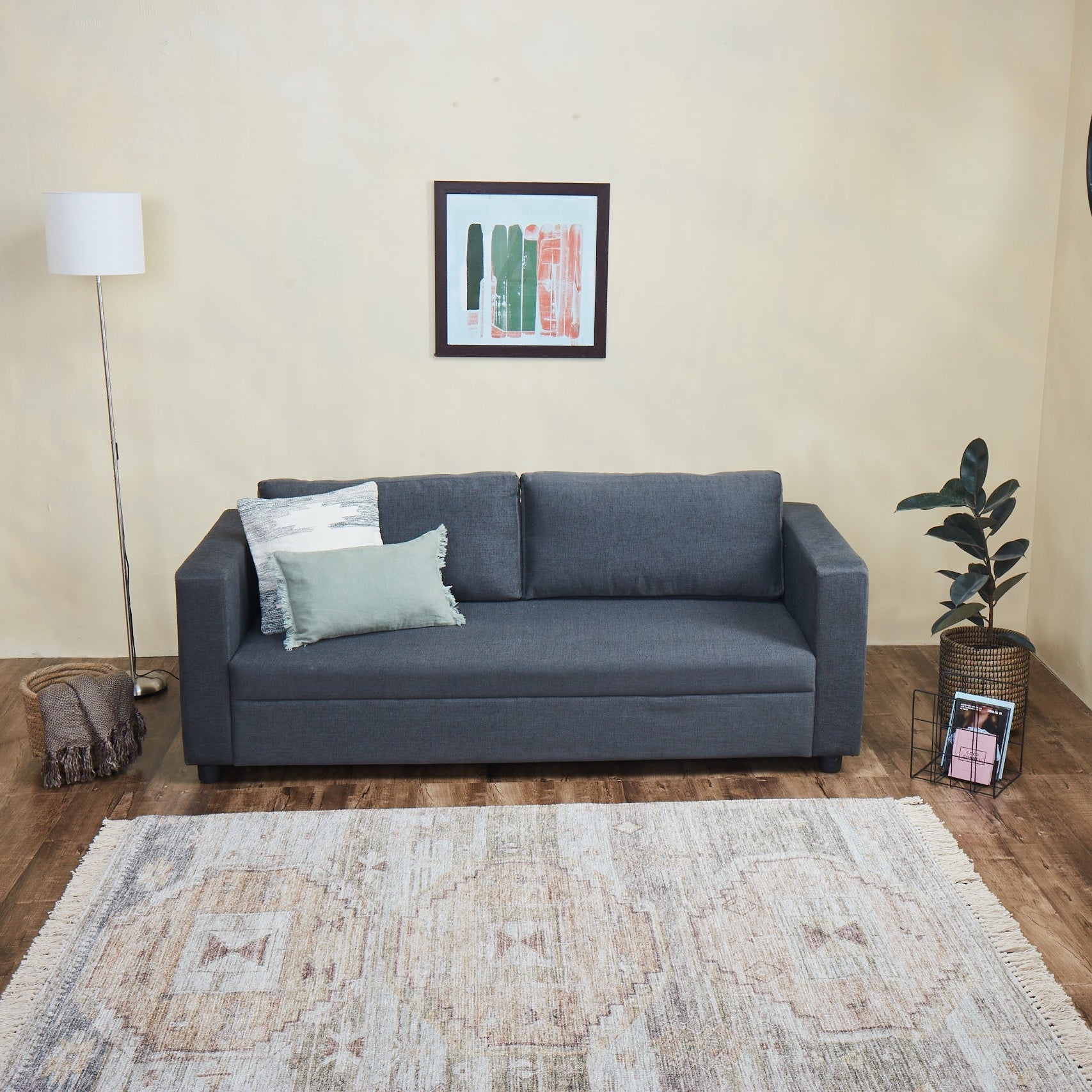 Agatti Fabric Sofa (Granite Grey)