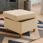 Modern Trunk Storage Ottoman-Beige