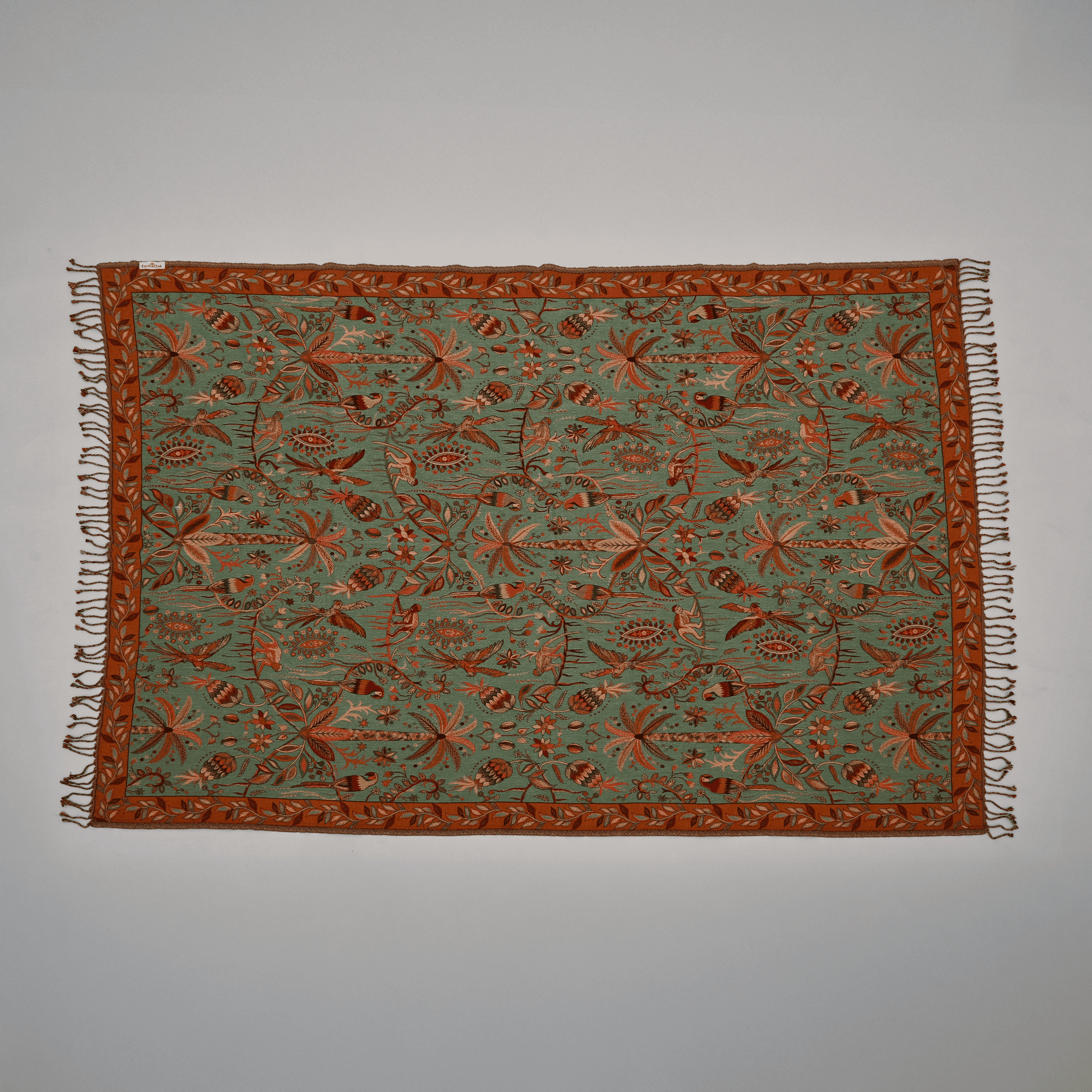 Songs of Nature Pure Cotton & Woollen Throw Blanket | Luxury Living Room & Bedroom Decor