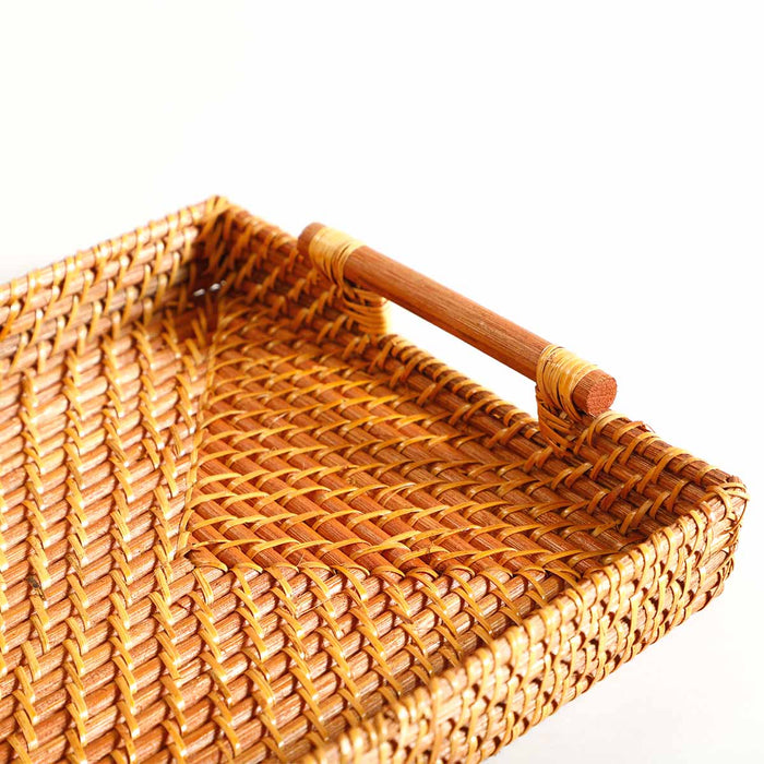 Yale Rattan Tray Brown Colour