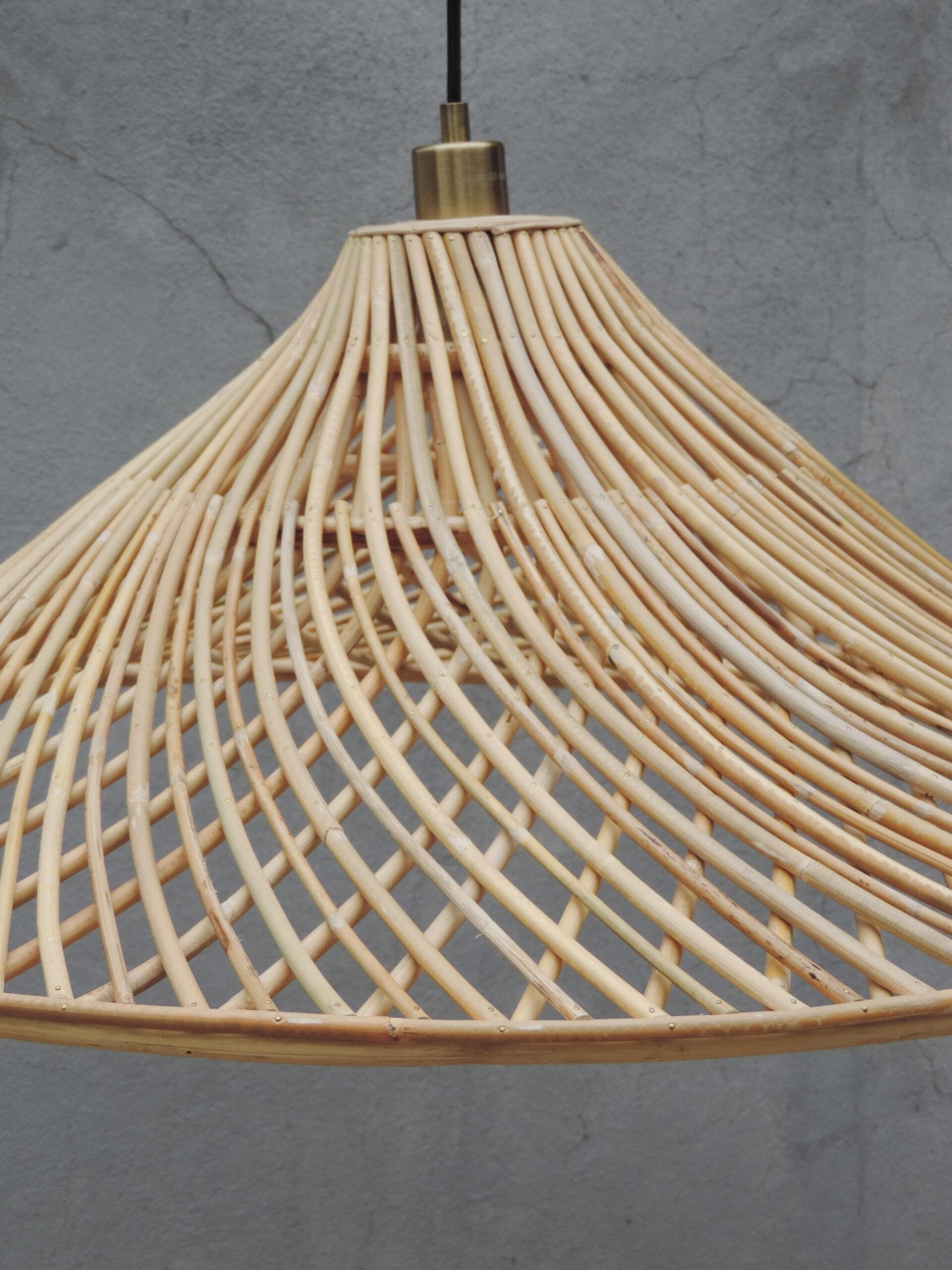 TOKRA Handwoven Rattan Pendant Lamp | Bamboo Style Ceiling Light for Living & Dining Spaces