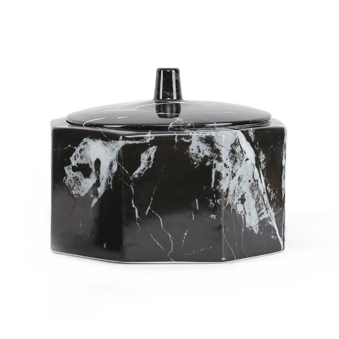 Octagonal Bl Marble Gift Box