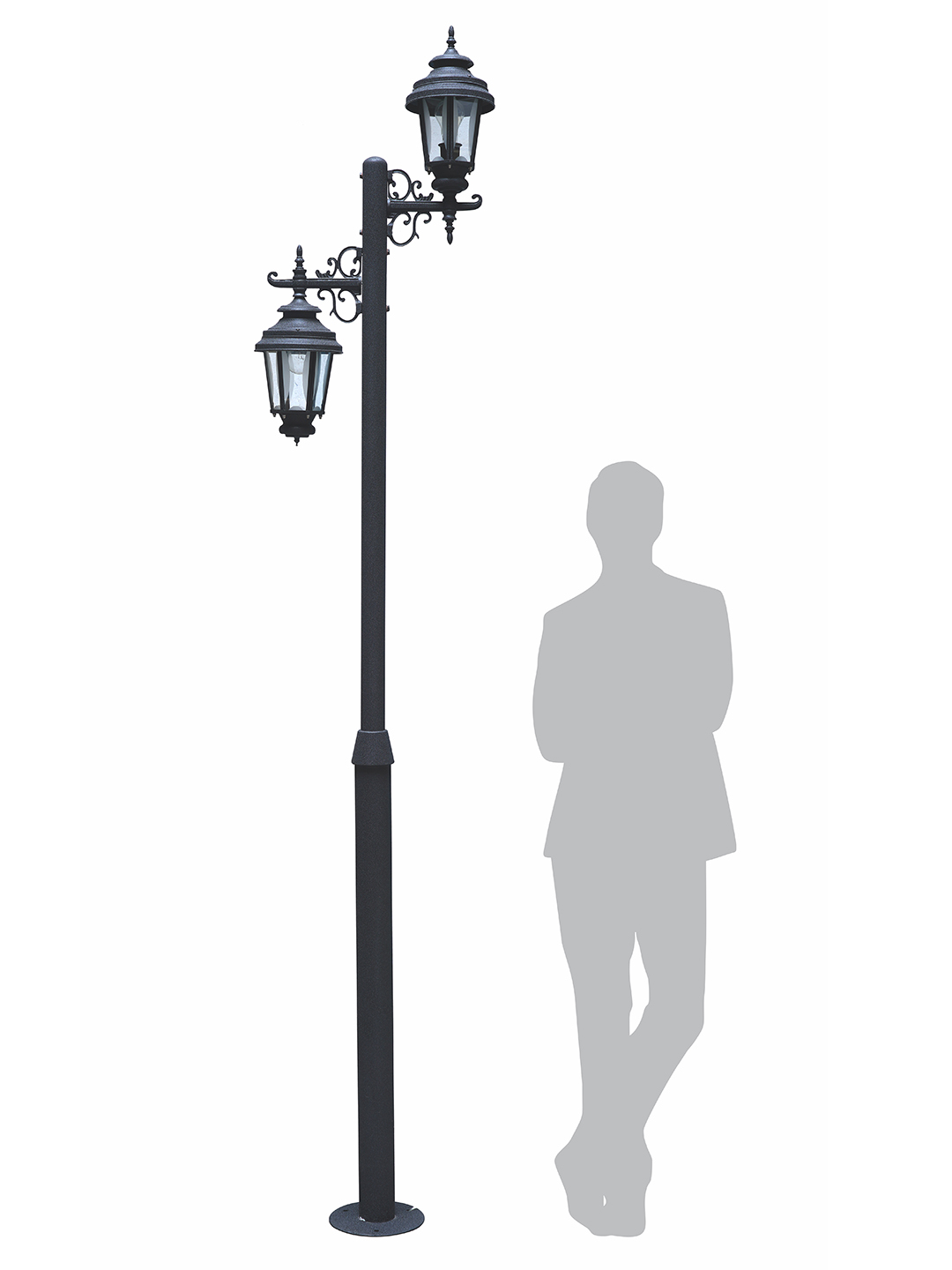 Victorian 8 Feet 2 Up and Down Light Outdoor Post Lamp