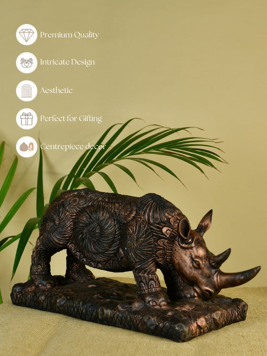 Resin Rhino Decor