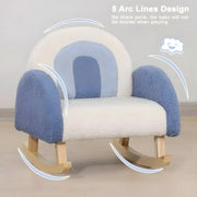 Fleece Toddler Wooden Chair, Kids Rocking Chair