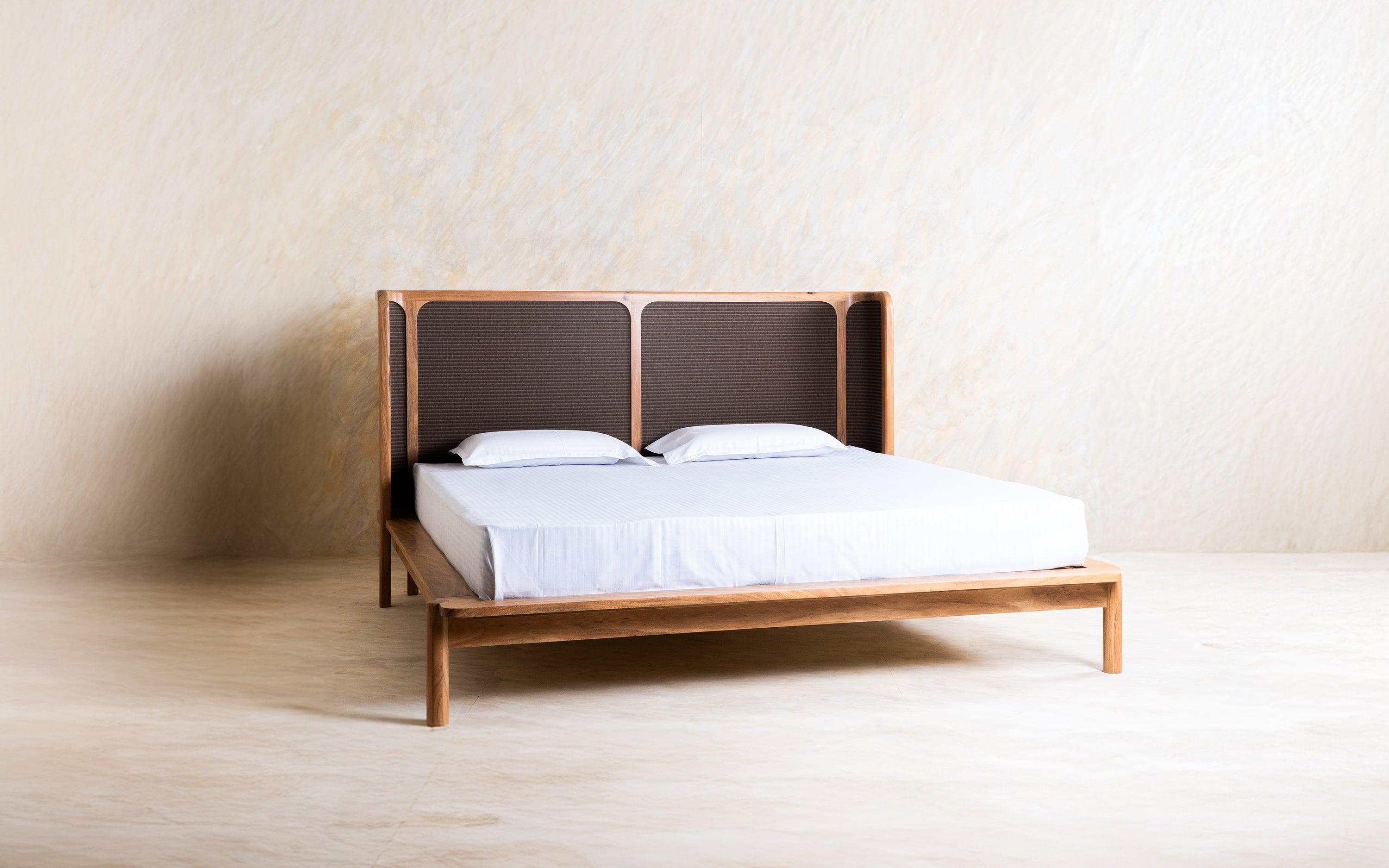 Neo Kyoto Queen Bed | Acacia Wood and Japanese Matt