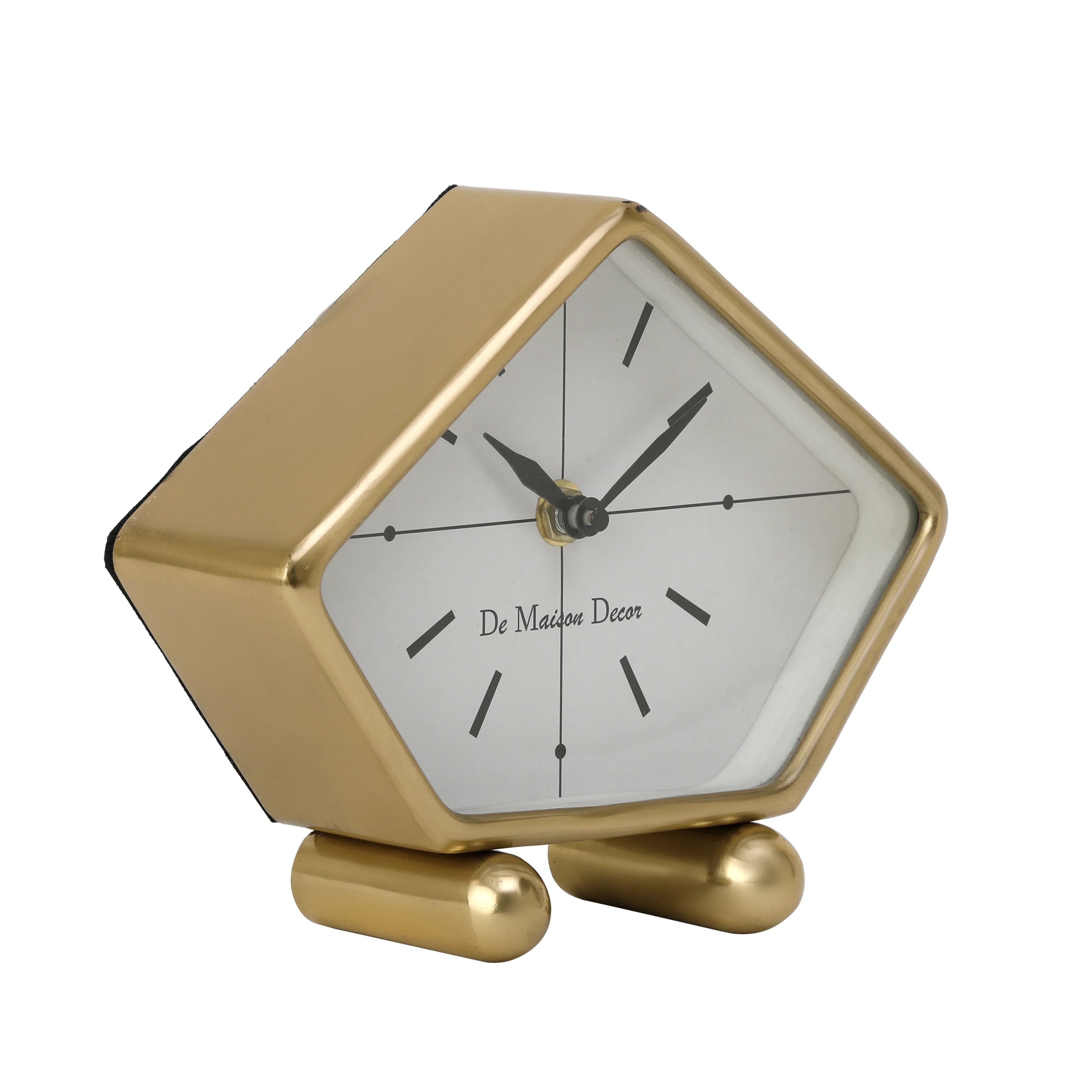 Penta Time Gold Table Clock