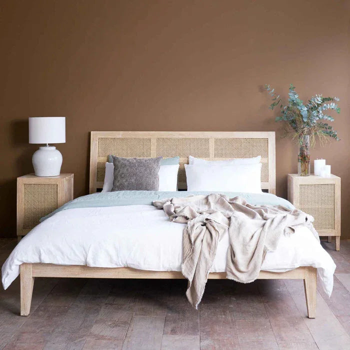 Vikings Rattan Solid Wood Bedside Table