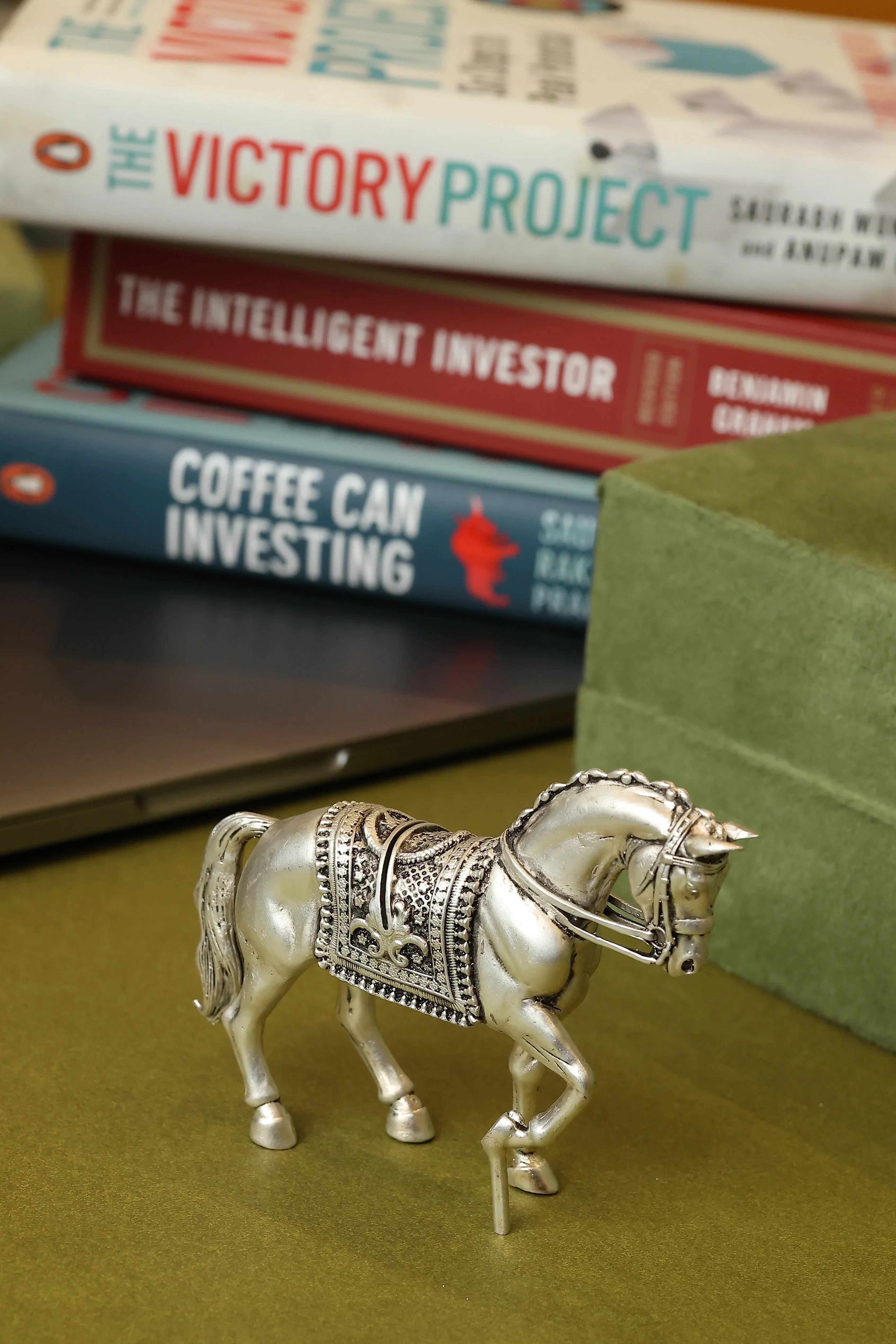 Silver Plated Brass Royal Horse Card Holder