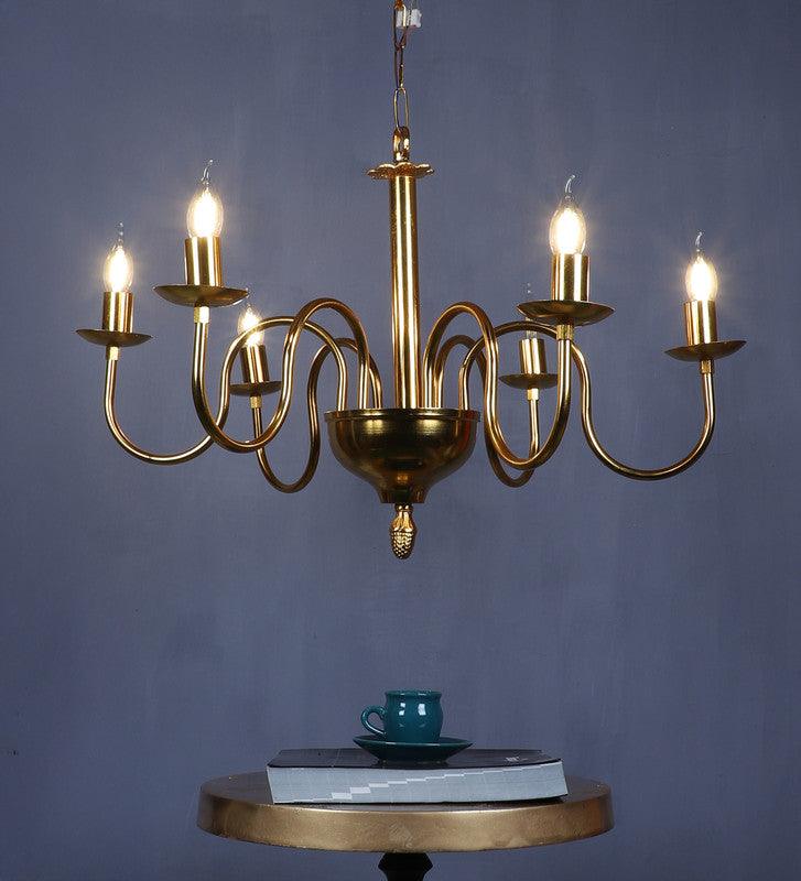 Antique Gold Iron Chandelier | E14 holder | without Bulb | Luxify