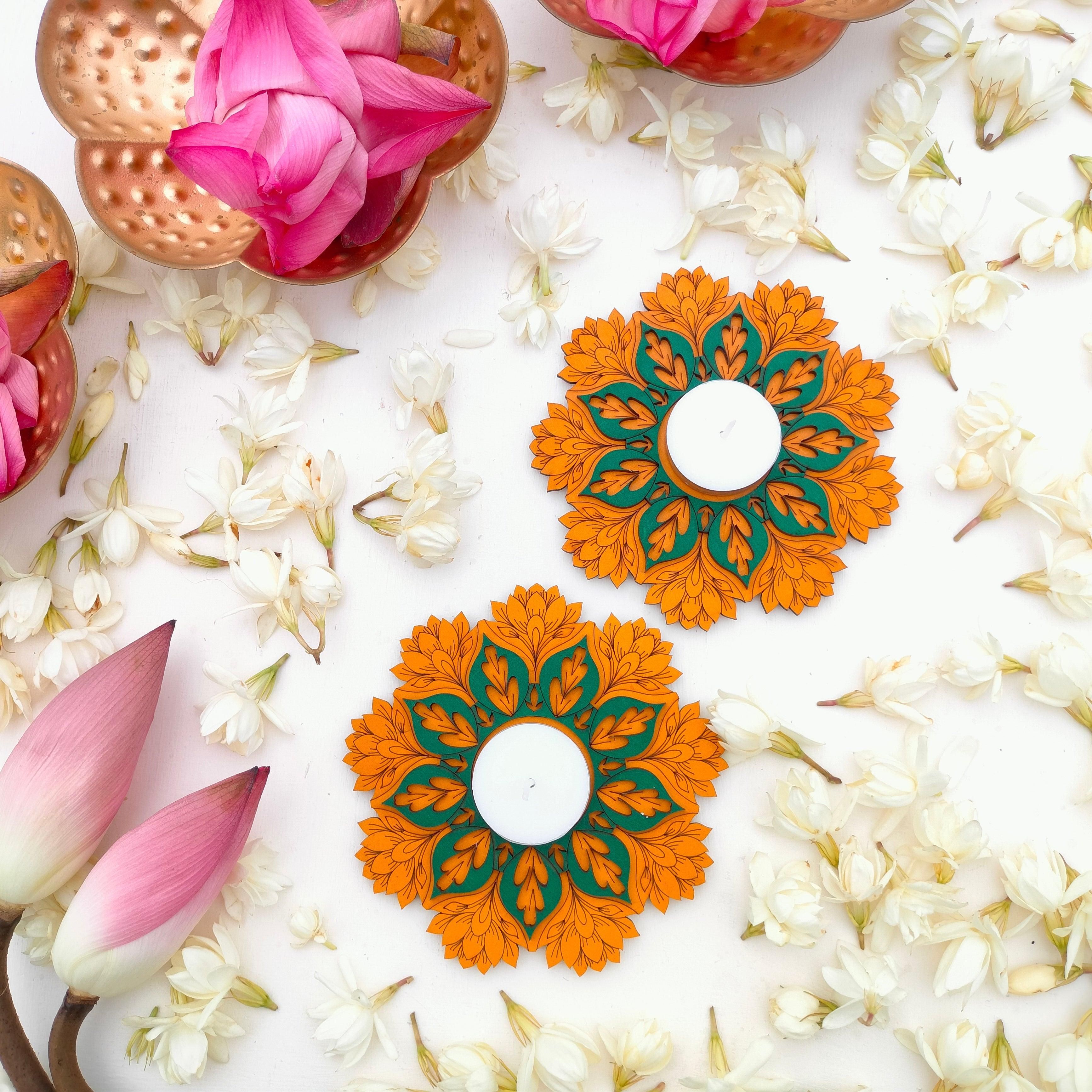 Kamala Tealights for Home Decor | Decorative Candle Holder - BUY 1 GET 1 FREE