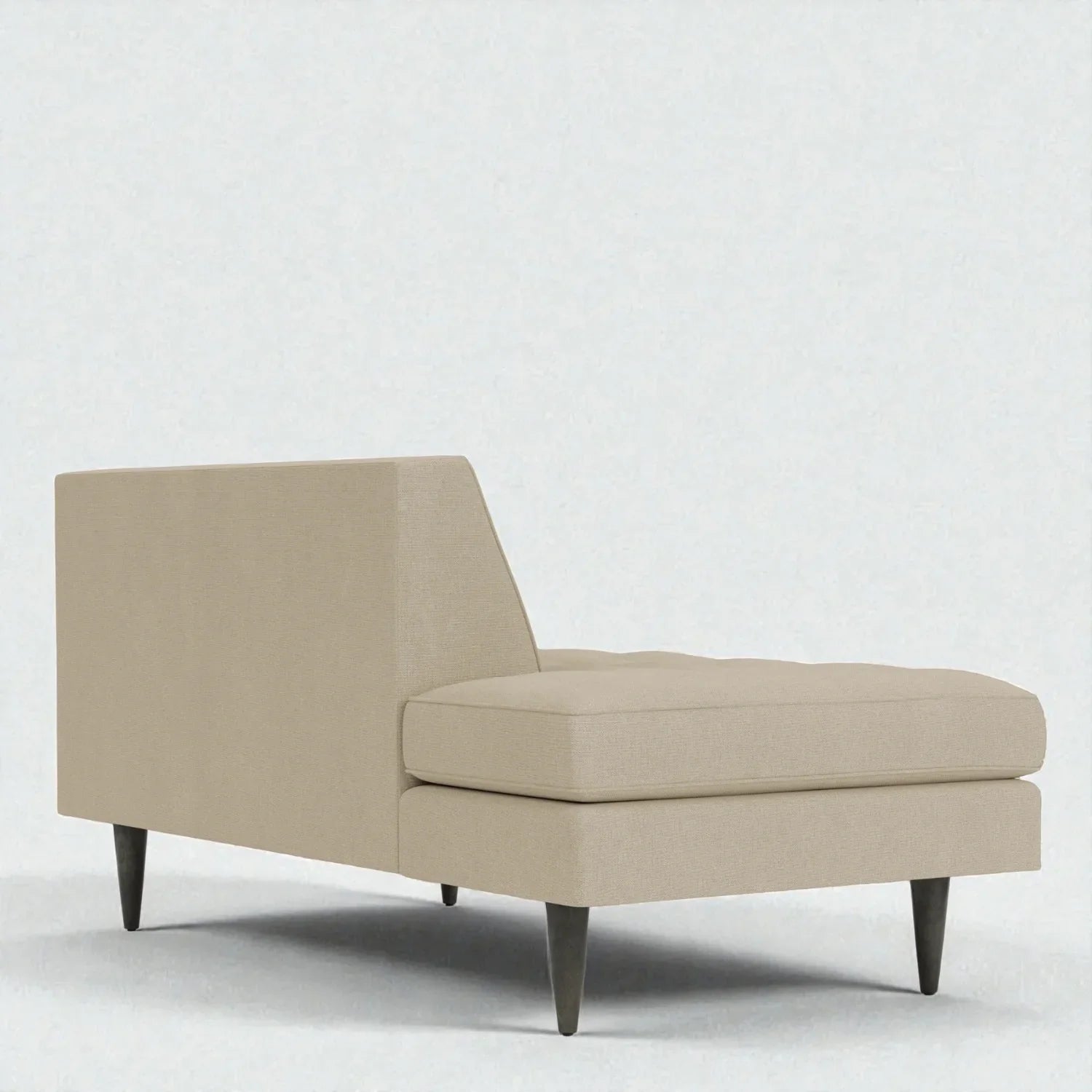 Bravik Solid Teak Wood Base & Fabric Upholstery Daybed/Chaise
