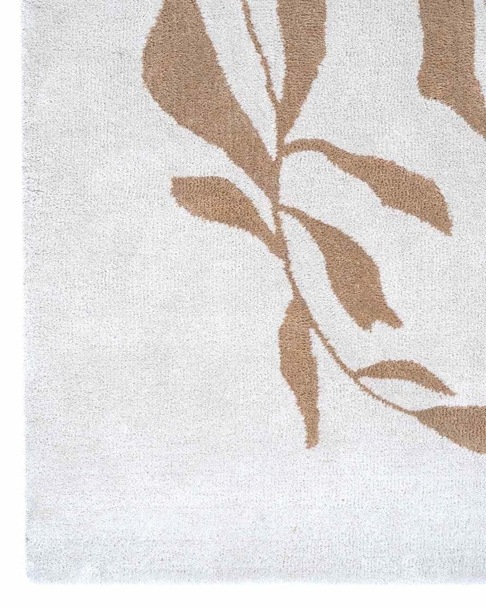Botanical Nature-Inspired Handwoven Rug – 100% Wool