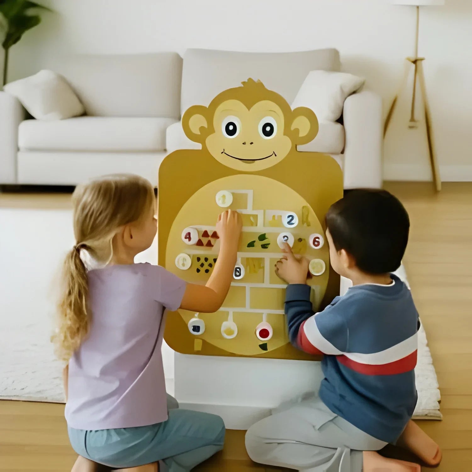 Learning Wall Mounted Monkey Wall Toy for Kids is fun