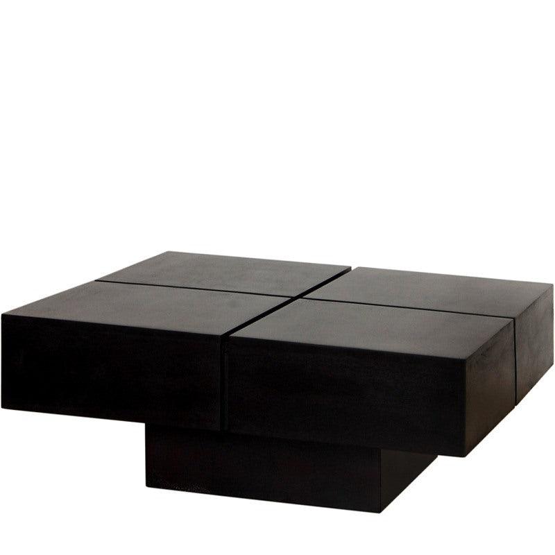 Harry Mango Wood Square Coffee Table | Wooden Center Table for Living Room | Tea Table