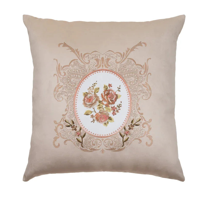 Vintage Floral Medallion Velvet Cushion Cover