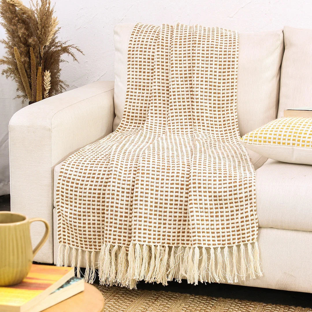 Girnar Throws In Brown Colour