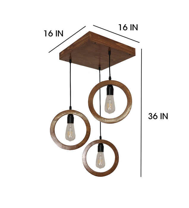 Halo Brown Cluster Hanging Light for Living Room | Wall Mounted Lamp