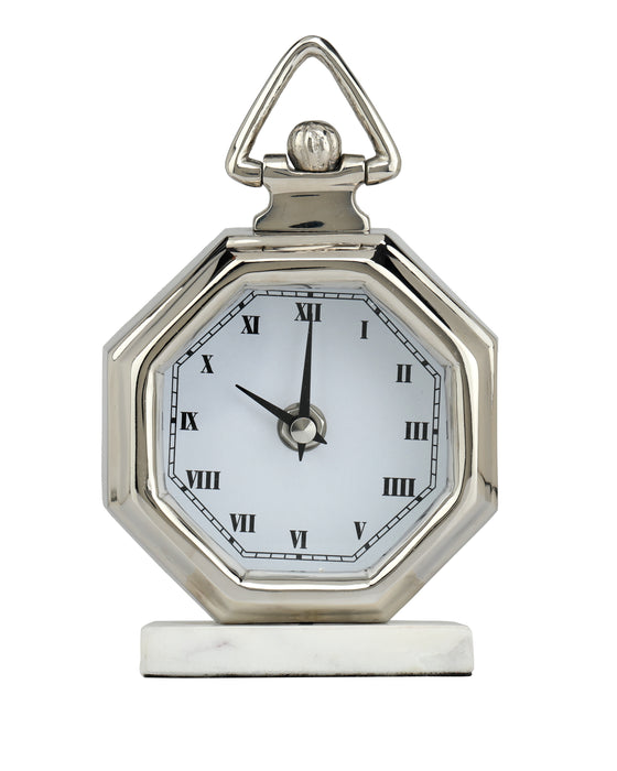 Silver Victoria Table Clock