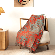 Valley of Blooms Throw Blanket | Multicolor Pure Cotton Woolen Sofa Throw