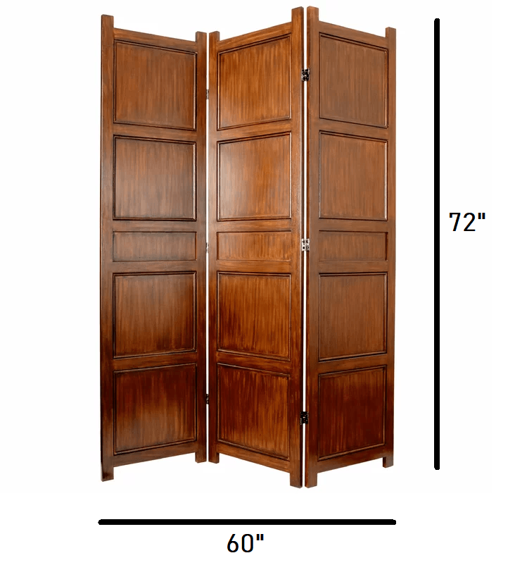 Folding Room Partition with Mango Wood & MDF Jali