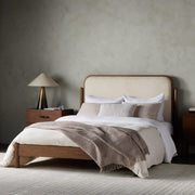 Admiral Solid Wood Upholstered Bed