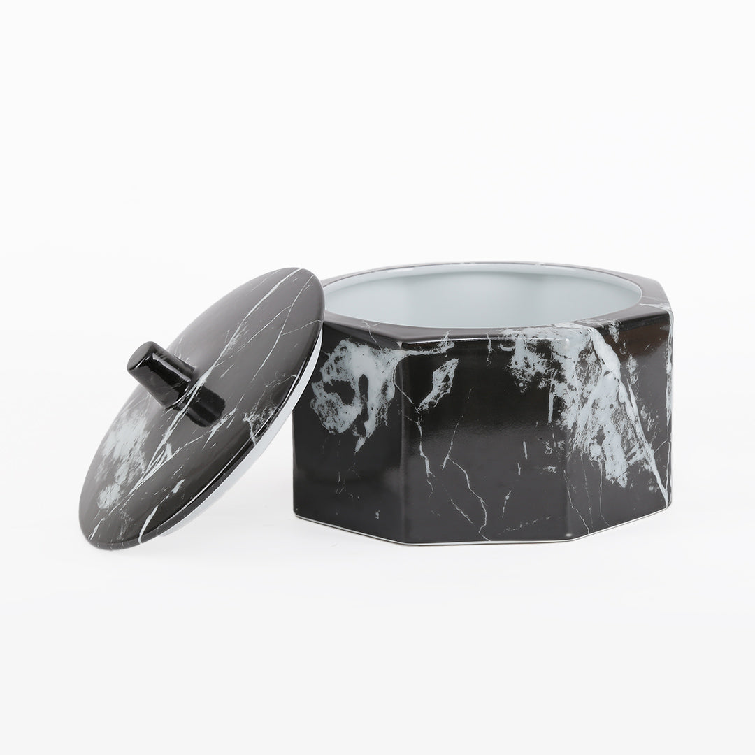 Octagonal Bl Marble Gift Box
