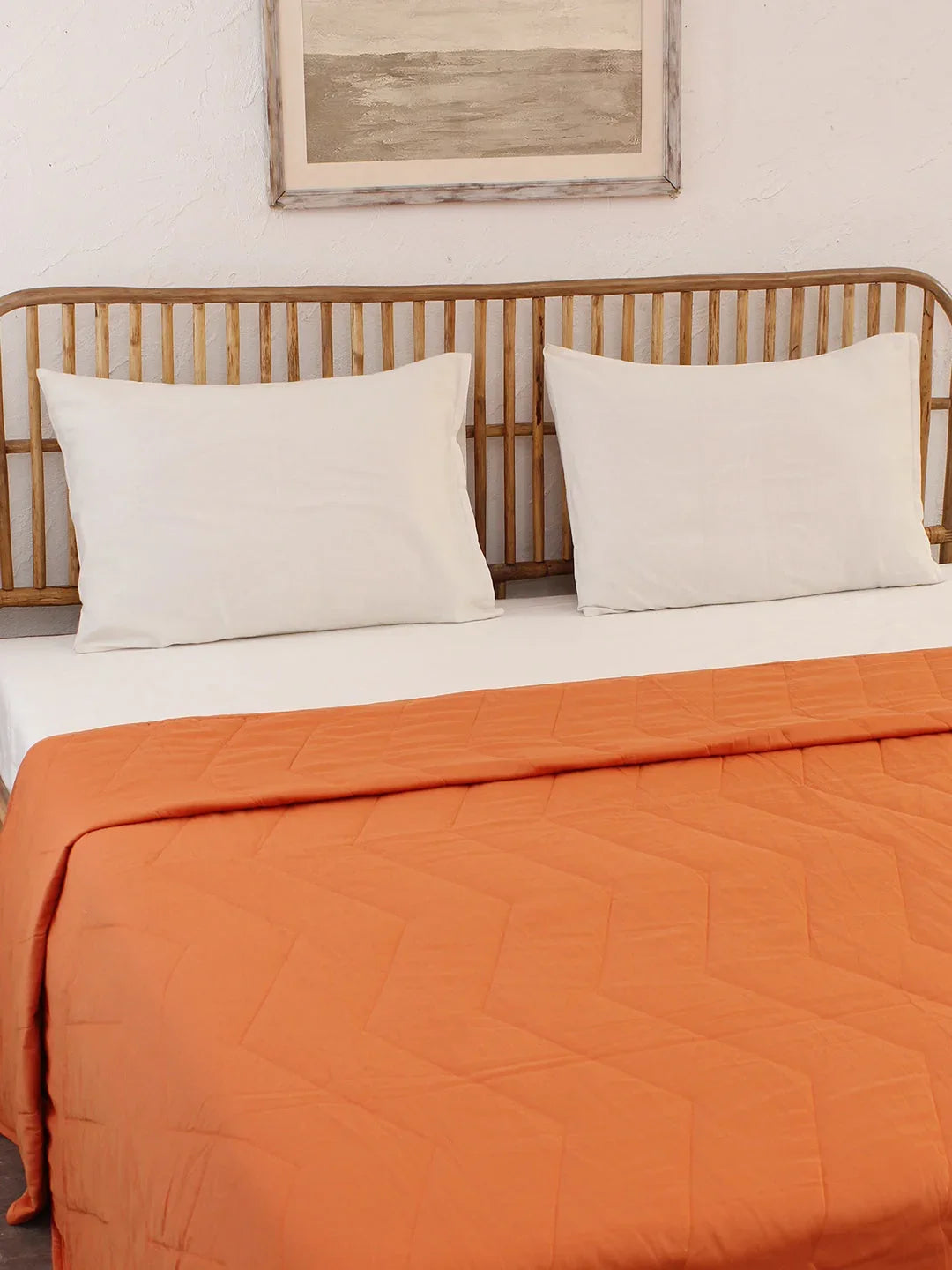 Karanji Bedcovers In Orange Colour