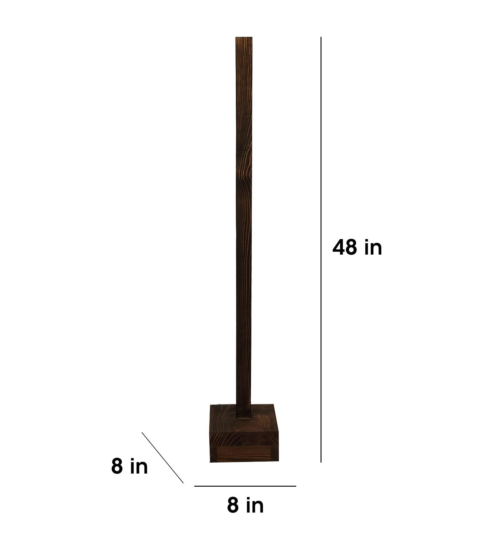 Stargate LED Wooden Floor Lamp With Brown Base