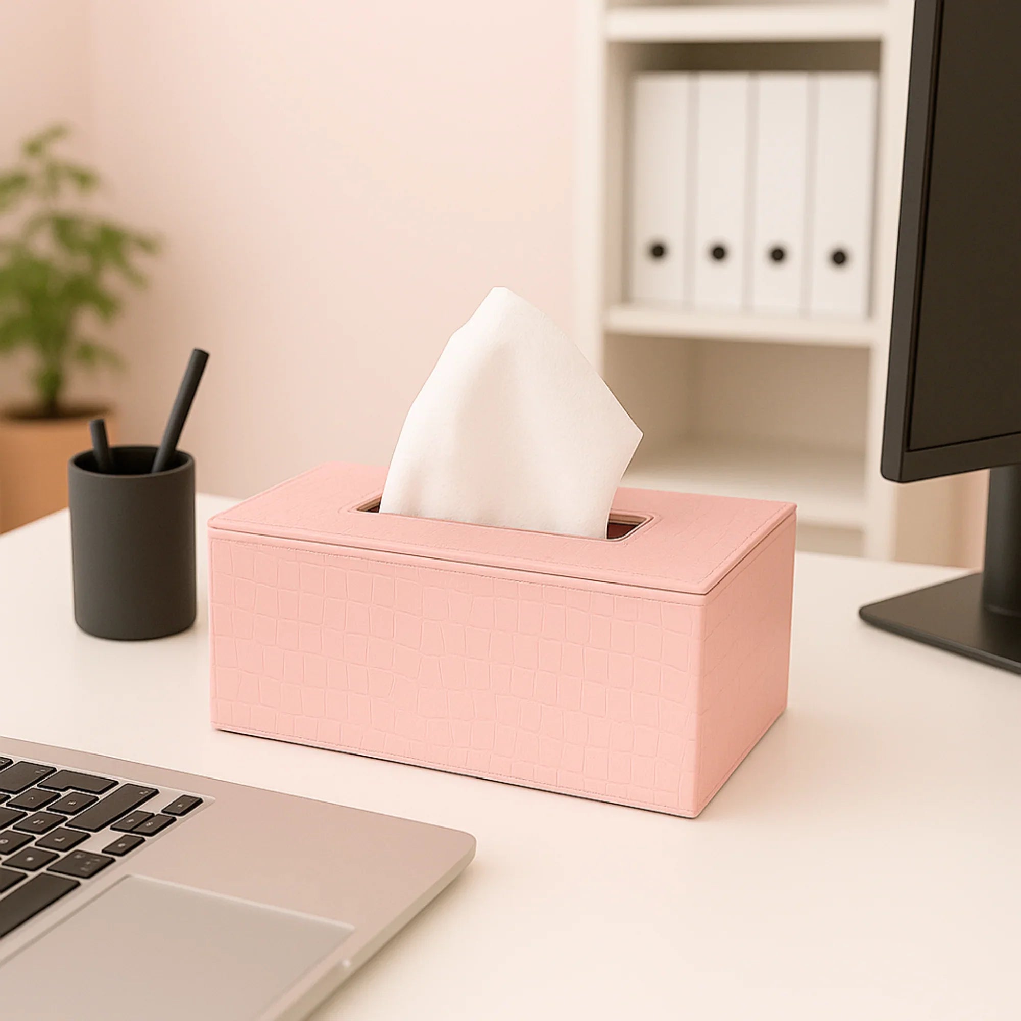 Leather Tissue Box-Bottle