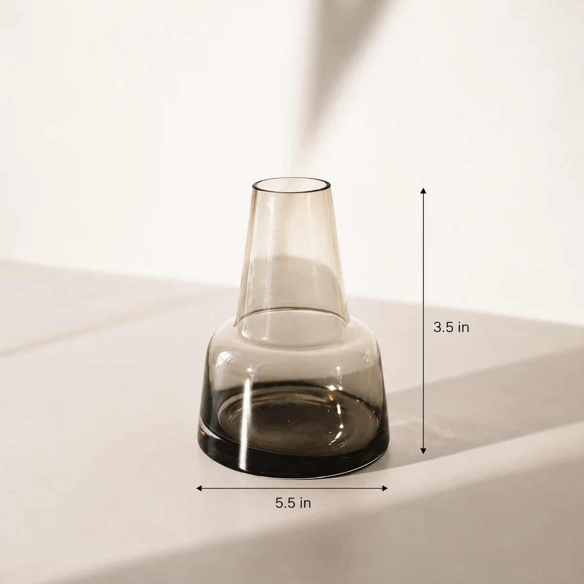 Pitcher Glass Vase | Transparent Flower Vase for Living Room | Modern Flower Pot for Home Decor & Centerpiece