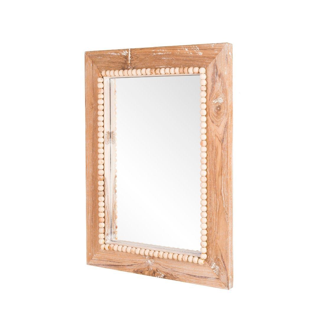 Solid Wood Earthy Rectangle Wall Mirror