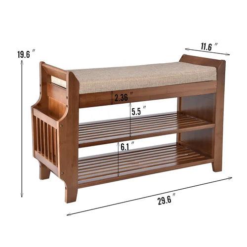 Looma Solid Wood Shoe Multi Functional Bench