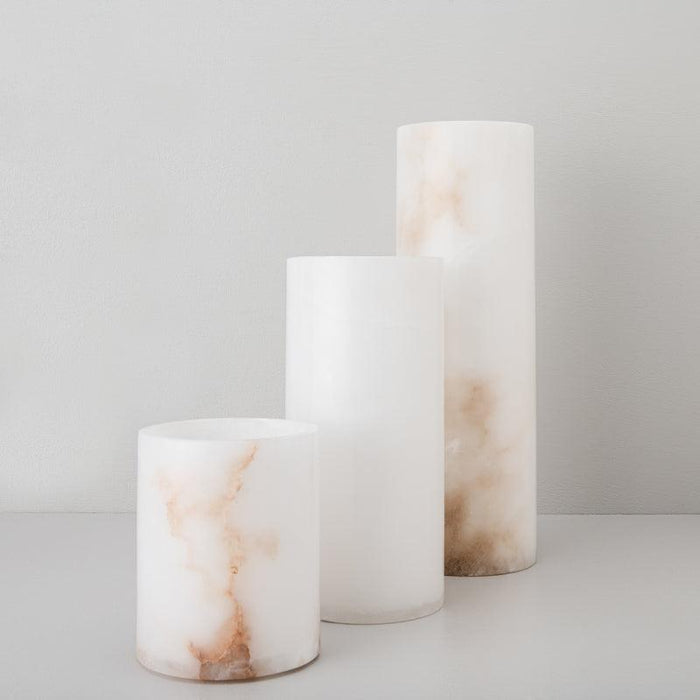 Alabaster Marble Towers Artifact Set of 3